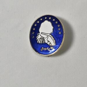 VTG AVIVA BICENTENNIAL COLLECTION US STAMP BROOCH ENAMEL VG Blue